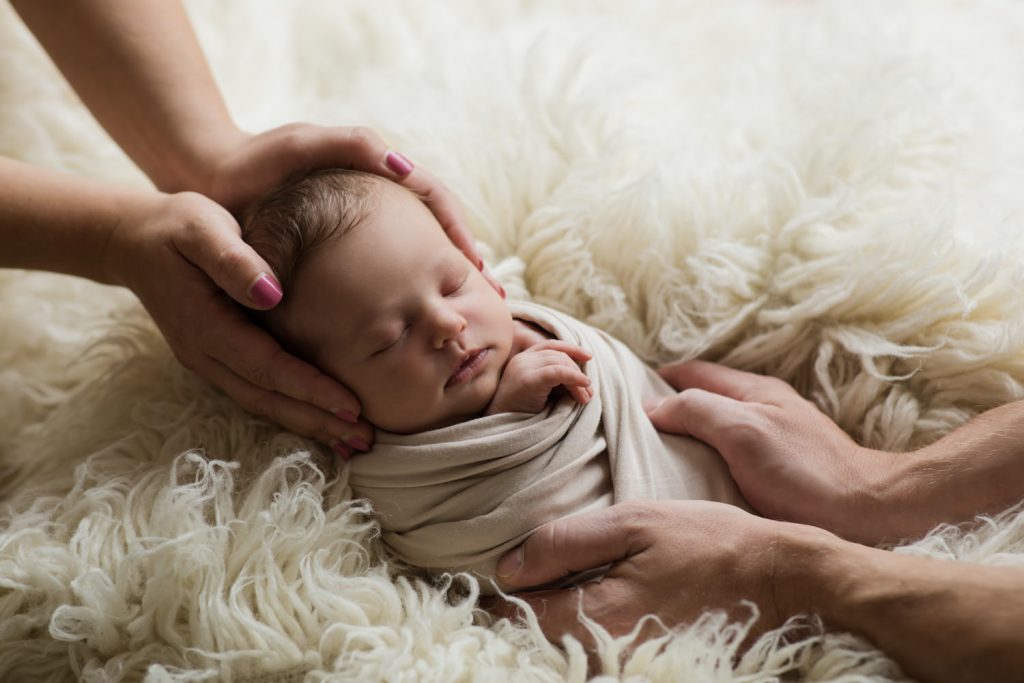 Baby schläft Fotoshooting